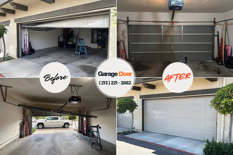 Before and after: garage door repair Hooverson Heights, WV